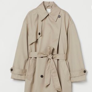 NWT! Oversized long trench coat from H&M. Size xs.